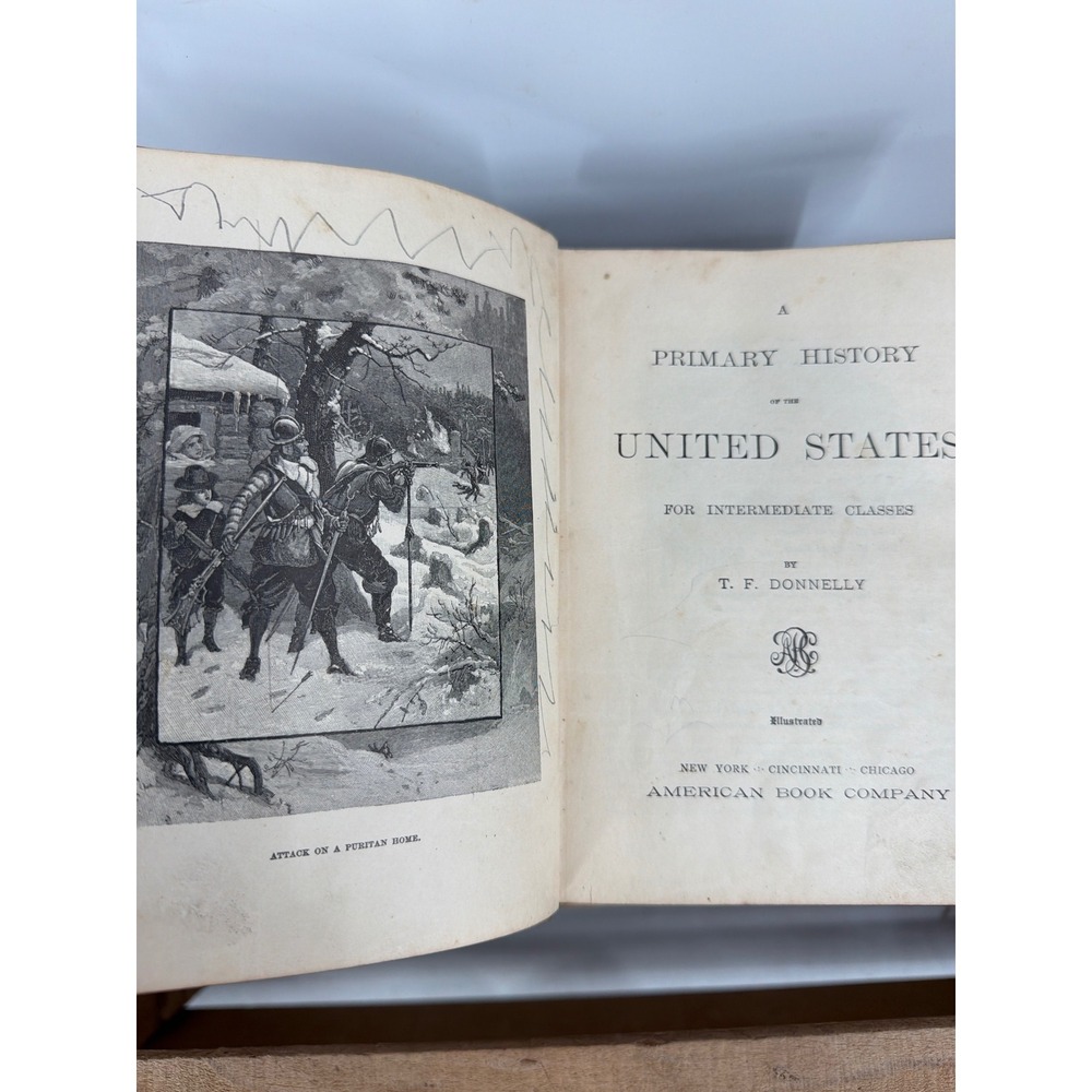 Barnes's Primary History of the United States Antique School Book TF Donnelly - Picture 5 of 8